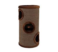 lionto Rascador de sisal con Pelota y Borde de Peluche, 50 cm de Alto, árbol rascador Estable para Gatos Grandes y pequeños, Ideal para uñas, Entretenimiento y escondites, Ø 36 cm, marrón
