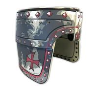 Liontouch - Casco de Caballero Cruzado Maltés, Talla Única, Edades de 3-8 Años | Juguete de Espuma de Tema Medieval de Cruz Roja | Accesorio Seguro para Disfraces y Trajes de Caballero para Niños