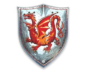 Liontouch - Escudo del Caballero Dragón Ámbar | Juguete de Espuma Medieval para Juego de rol para Niños, Listos para Aventuras en el Reino | Armas y Armaduras Seguras para Disfraces y Juegos de rol