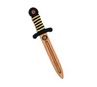 Liontouch - Espada WoodyLion Dorada/Negra, pequeña, Niños y Niñas de 3-6 Años | Juguete de Espuma con Aspecto de Madera con Gemas | Armas y Armaduras Seguras y Flexibles para Disfraces y Trajes
