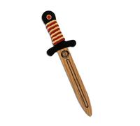 Liontouch - Espada WoodyLion Dorada/Roja, pequeña, Niños y Niñas de 3-6 Años | Juguete de Espuma con Aspecto de Madera con Gemas | Armas y Armaduras Seguras y Flexibles para Disfraces y Trajes