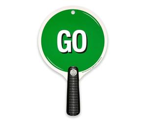 Liontouch - Señal Doble Cara Stop & Go, Roja/Verde, 1+ año | Juguete de Espuma de 22.6 x 14 cm Duradera y Reversible | Ideal para enseñar Seguridad Vial y Patrullas Escolares