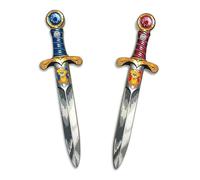 Liontouch - Set de Mini Espadas Azul/Roja, Niños 3-6 Años, 35 cm | Daga Medieval de Espuma con Gema | Armas Seguras y Accesorios de Traje de Caballero para Disfraz de Niños