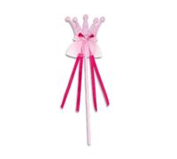 Liontouch Varita Mágica de Reina Rosa para Niñas - Corona y Cintas, 3+ Años | Varita Rosa con Cintas Rojas | Accesorio de Princesa para Disfraces, Juego de Rol, Cuentos y Aventuras Reales