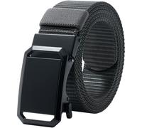 LionVII Cinturón para hombre con cierre automático, cinturón de trabajo ajustable para hombre, trabajo al aire libre, deportes, senderismo, [130 cm de largo x 3,8 cm de ancho], gris, Talla única