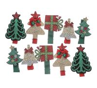 LIOOBO 10 Pinzas Cabello Diseño Navideño para Niñas, Hechas de Tela y Metal, Sujetan Bien y Son para Peinados Infantiles Varios estilos