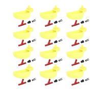 LIOOBO 12 Piezas Bebedero Automático para Aves Cuenco Grande para Codornices y Accesorio de Jaula Lateral Plástico Resistente y Fácil de Limpiar Color Aleatorio Color Aleatorio