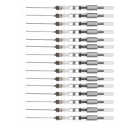 LIOOBO 15 Piezas Rellenador de Jeringa de Tinta, Relleno de Tinta para Pluma, 3,4mm, Acero Inoxidable y Plástico, Plata, de 3 Partes, para Plumas Estilográficas, Oficina y Estudiantes