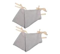 LIOOBO 2 piezas Bolsa Colgante para Cuna de Algodón con Doble Compartimento Organizador de Almacenamiento Versátil para y Juguetes Bolsa para Cuna y Carrito Gris