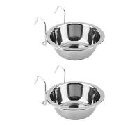 LIOOBO 2juegos Cuencos Colgantes para Perros De Acero Inoxidable Comederos para Mascotas para Jaulas De Perros y Comederos De Exterior