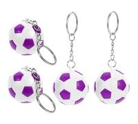 LIOOBO 4 piezas Llaveros de Fútbol Adornos Colgantes para Mochilas Decoración Creativa y para del Deporte Color y Blanco