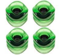 LIOOBO 4 Piezas Ruedas para y Patineta Ruedas de PU de Alta Elasticidad Diseño Irregular Adecuadas para Cruce Carving y Color Transparente Verde