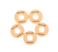 LIOOBO 5 Arandelas para Guitarra Eléctrica Piezas de Repuesto Adhesivas Accesorios para Guitarra de Plástico Beige de Agudos Rítmicas Gn603