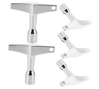 LIOOBO 5 Piezas Teclas de Batería Herramienta de Afinación para Batería Electrónica y Accesorios de Percusión de Metal