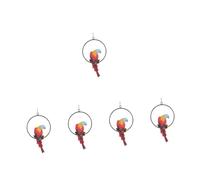 LIOOBO 5piezas Adorno Colgante De Pájaro De Jardín Escultura De Parrot Para Decoración Exterior Interior Accesorio De Arte De Pared Para Patio y Balcón Resistente Para Jardines y