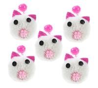 LIOOBO 5piezas Juguetes para Gatos Forma De Ratón Juguetes De Peluche Suaves con Campana para Mascotas para Jugar y Morder Interiores