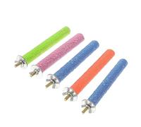 LIOOBO 5piezas Perchero para Pájaros De Juguete De Entrenamiento para Periquitos y Cacatúas Accesorio para Jaulas De Aves Resistente y Práctico para Mascotas Medianas y Pequeñas