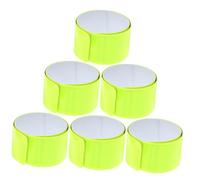LIOOBO 6 Piezas Banda Reflectante de Seguridad para Ciclismo Alta Visibilidad y Multiusos para Correr Caminar y Senderismo Color Verde Fluorescente Accesorios Reflectivos Color Aleatorio