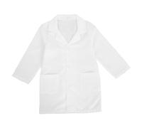 LIOOBO Abrigo De Laboratorio Blanco Para Niño Niña Bata Larga De Médico Para Experimentos Científicos Casa Disfraz Infantil Para Halloween Rol Unisex Fácil De Lavar