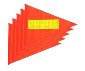 LIOOBO Accesorios de Ciclismo para Seguridad, 5 Banderines Reflectantes Triangulares de PVC para Bicicleta, Resistentes al Desgaste y Fáciles de Montar, Ideales para y Adultos en