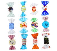LIOOBO Adornos Decorativos De Dulces De Vidrio De Colores, 12 Piezas Mixtas, Cristal Artesanal, Para Manualidades Esculturas, Decoración Para Hogar y Oficina