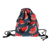LIOOBO Bolsa Cordón Tela Oxford Diseño Adorable de Perezoso y Sandía, Correas Resistentes y Cordón Ajustable para Uso Cómodo y Práctico