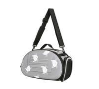 LIOOBO Bolsa de Transporte para Gatos Transpirable, Mochila Portátil para Mascotas Pequeña Gris, Plegable para Exteriores, Adecuado para Paseo y Viaje Gatos Pequeños