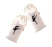 LIOOBO Bolsa para Zapatos de Ballet Pelusa, Cordón Ajustable, 2 Piezas, Tela de Felpa Suave, para Niñas, Almacenamiento y Transporte de Zapatillas de Punta en Sesiones de Baile