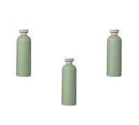LIOOBO Botellas Rellenables de 400ml para Loción y Champú, 3 Piezas de Pe y Pp Diseño Simple, Convenientes para Almacenamiento y Uso Doméstico