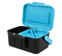 LIOOBO Caja de Almacenamiento para Cebo de Pesca Asa Azul y Clip para Cintura, Caja Portátil de ABS para Lombrices, Gusanos y Accesorios, Diseñada para Pescadores Aficionados