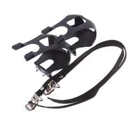 LIOOBO Calapiés de Plástico Negro para con Correas Fijas Antideslizantes para 2 Piezas para Ciclismo y Carretera