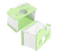 LIOOBO Casa para Hámster de PVC Resistente a Mordeduras 2 Unidades, Diseño Seguro para Dormir y Esconderse en Jaulas Pequeñas