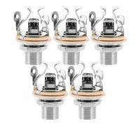 LIOOBO Conectores de Salida Eléctrico 5 Piezas Contacto Estable y Carcasa de Latón Color Plata para Escenarios Musicales y Equipos de Audio