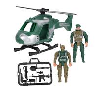 LIOOBO Conjunto de Figuras de Soldados de Juguete para Niños Helicóptero y Miniaturas Militares Juguete Educativo para Juegos de rol y de Guerra para Niños