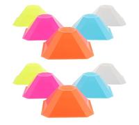 LIOOBO Conos de Entrenamiento Deportivo Octogonales 10 Piezas (,) para Fútbol, Baloncesto y Agilidad, Marcadores de Campo Resistentes y Apilables para Interior y