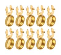LIOOBO Cubrebotones de Latón 10 Piezas 17,5 MM para Camisas y Blusas Uso Diario y Profesional Accesorios Metálicos Resistentes para Hombres y Mujeres