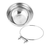 LIOOBO Cuenco Colgante De Acero Inoxidable para Perros, Tazón De Agua y Comida Profundo 20x10 Cm, Apto para Jaulas, Alimentación Segura para Mascotas