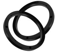 LIOOBO Espaciadores de Altavoces para Automóviles de Plástico Negro de 6.5 Pulgadas, Par de Anillos Huecos Que Mejoran la Claridad del Sonido y No se Deforman