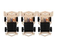 LIOOBO Kit de 3 Coches Solares de Madera, Juguete Robótico Solar DIY Motor Eléctrico, Componente Educativo para Experimentos Científicos y Aprendizaje Stem en Aulas y Hogar