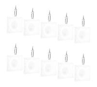 LIOOBO Llavero Acrílico Transparente para Mini CD 10 Unidades Estuche Vacío y Cierre Metálico Plateado, Organizador Portátil para Colgar en Bolso, Accesorio Versátil para Música