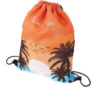 LIOOBO Mochila Cordón Ajustable de Poliéster, Bolsa Unisex Grande Estampado Hawaiano, Ligera y Cómoda para Deporte, Gimnasio, Natación y Actividades al Aire Libre