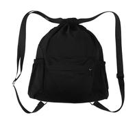 LIOOBO Mochila Cordón para Mujer Mochila de Gimnasio Tela Oxford Ligera Casual Uso Diario Cierre Seguro Negro