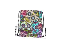 LIOOBO Mochila Cuerda con Estampado Calavera Mexicana Bolsa Almacenamiento Resistente para Escuela Viajes y Deportes Unisex