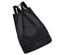 LIOOBO Mochila Multifuncional de Poliéster Negra Gran Capacidad, y Plegable, Adecuado para Natación y Camping Diseño de Separación Seca y Húmeda