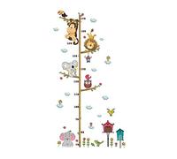 LIOOBO Pegatinas de Pared de Gráfico de Crecimiento de Niños, Animales Gráfica de Altura Pegatinas, Medidor Niños Pared, Medidor altura Gráficos, para Niñas Bebés Dormitorio Guardería