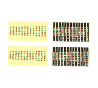 LIOOBO Pegatinas para Diapasón de Guitarra 4 Piezas, Autoadhesivas Transparentes y Negras, Etiquetas de Nota para Trastes, Guía Práctica para Aprender Escalas en Color Aleatorio