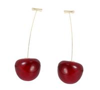 LIOOBO Pendientes Largos de Cereza Roja para Mujer Aretes Colgantes de Moda Delicados y Adorables Accesorios Versátiles para Fiestas y Uso Diario