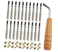 LIOOBO Pernos de Afinación para Arpa de Lira, 1 Set de Clavos de Madera y Metal Acabado Fino para Músicos de Lira, Accesorio Profesional para Arreglo de Cuerdas