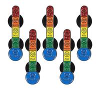 LIOOBO Pin de Solapa Termómetro Emocional 5 Piezas, Alfiler Metálico Vintage Creativo, Indicador de Estado de Ánimo para Bienestar Diario, Accesorio Ligero y Original para Ropa Casual