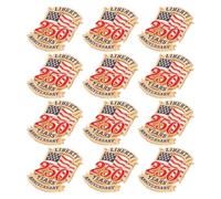 LIOOBO Pin Patriótico de Aleación para Mujer Bandera Estadounidense 250 Aniversario, Pack de 12 Unidades, Pin de Solapa para Celebraciones del 4 de Julio y Eventos Patrióticos